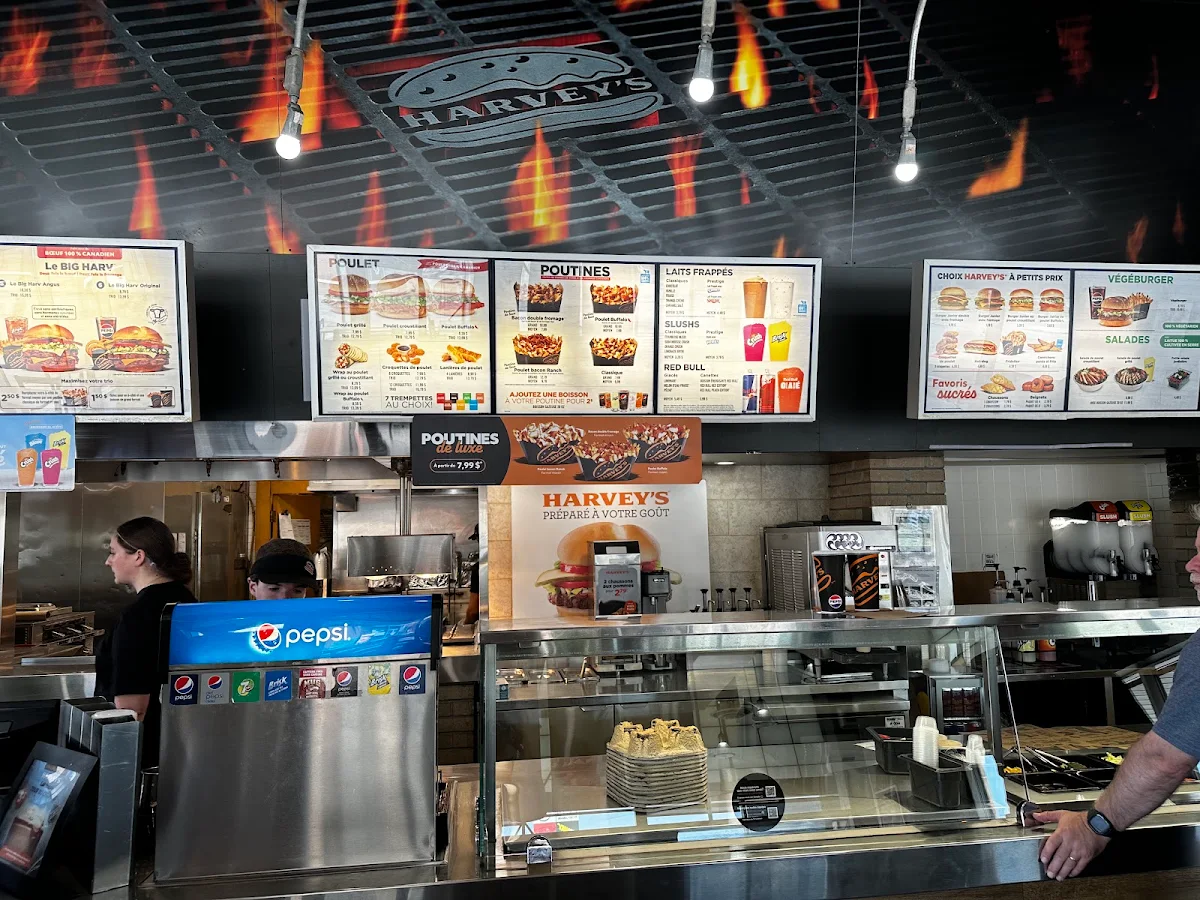 Menu, Harvey's