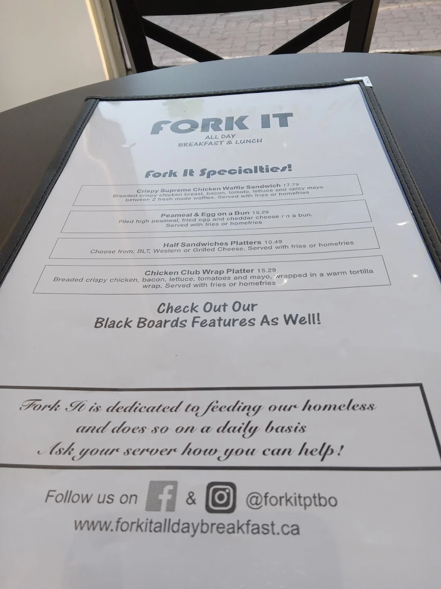 Menu, Fork It