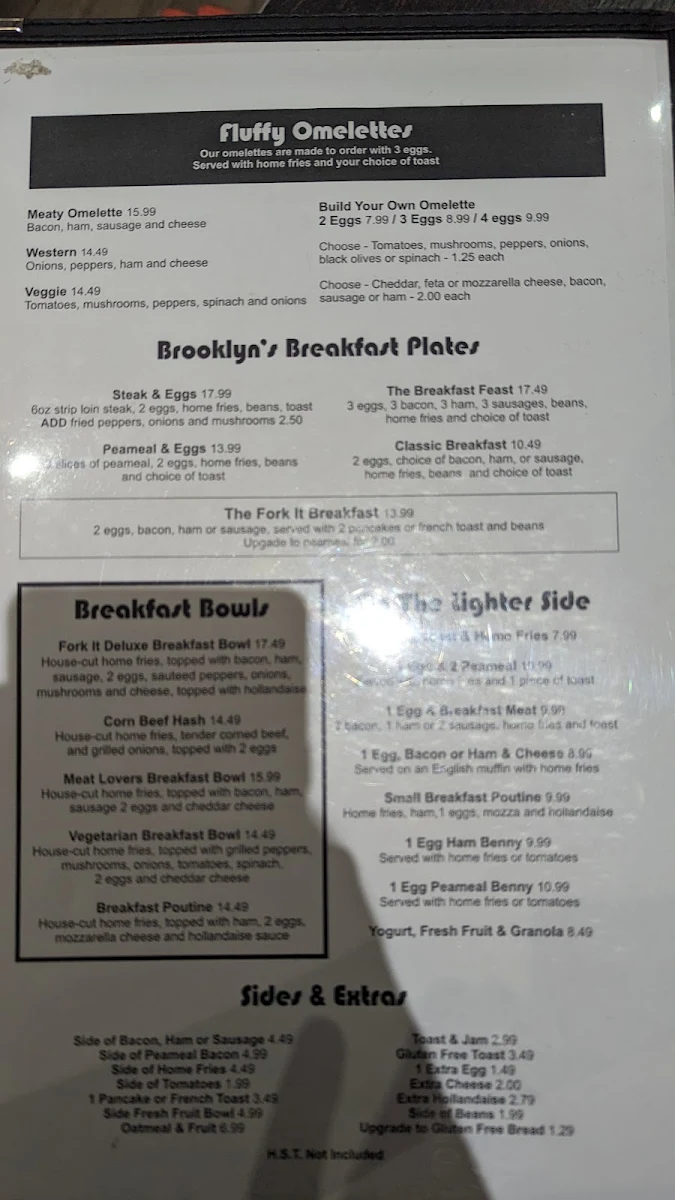 Menu, Fork It