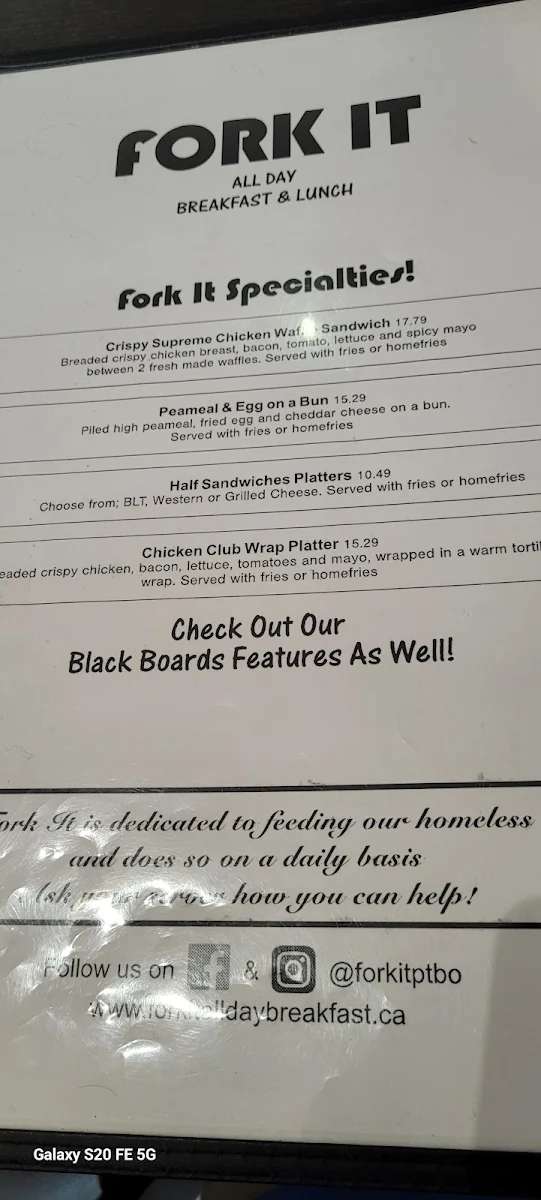 Menu, Fork It