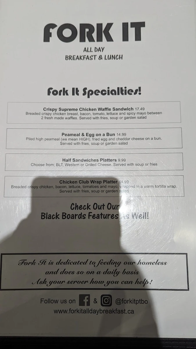 Menu, Fork It