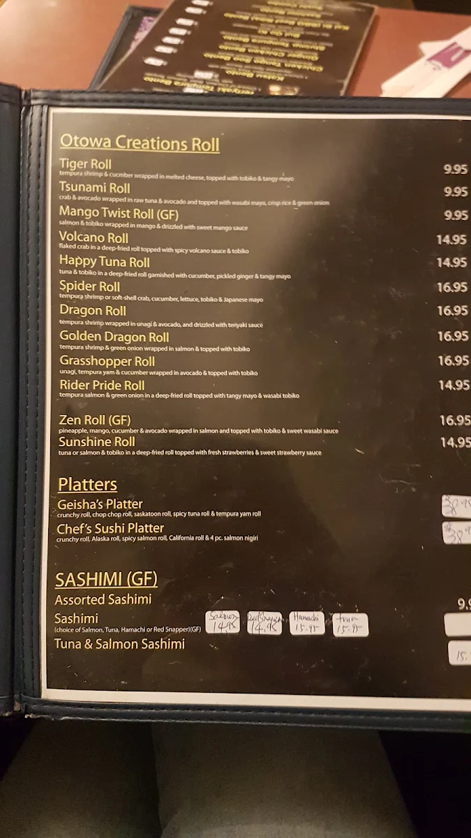 Menu, Otowa