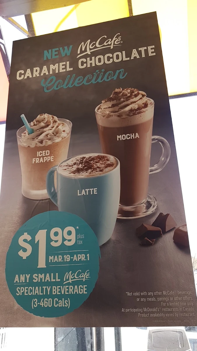 Menu, McDonald's