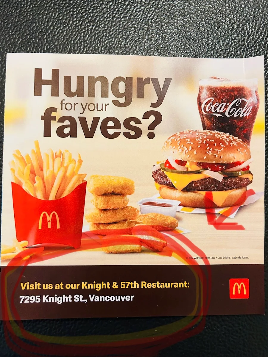 Menu, McDonald's