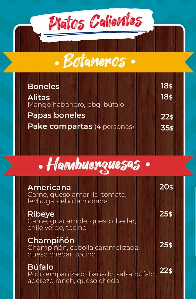 Menu, El Muchacho alegre