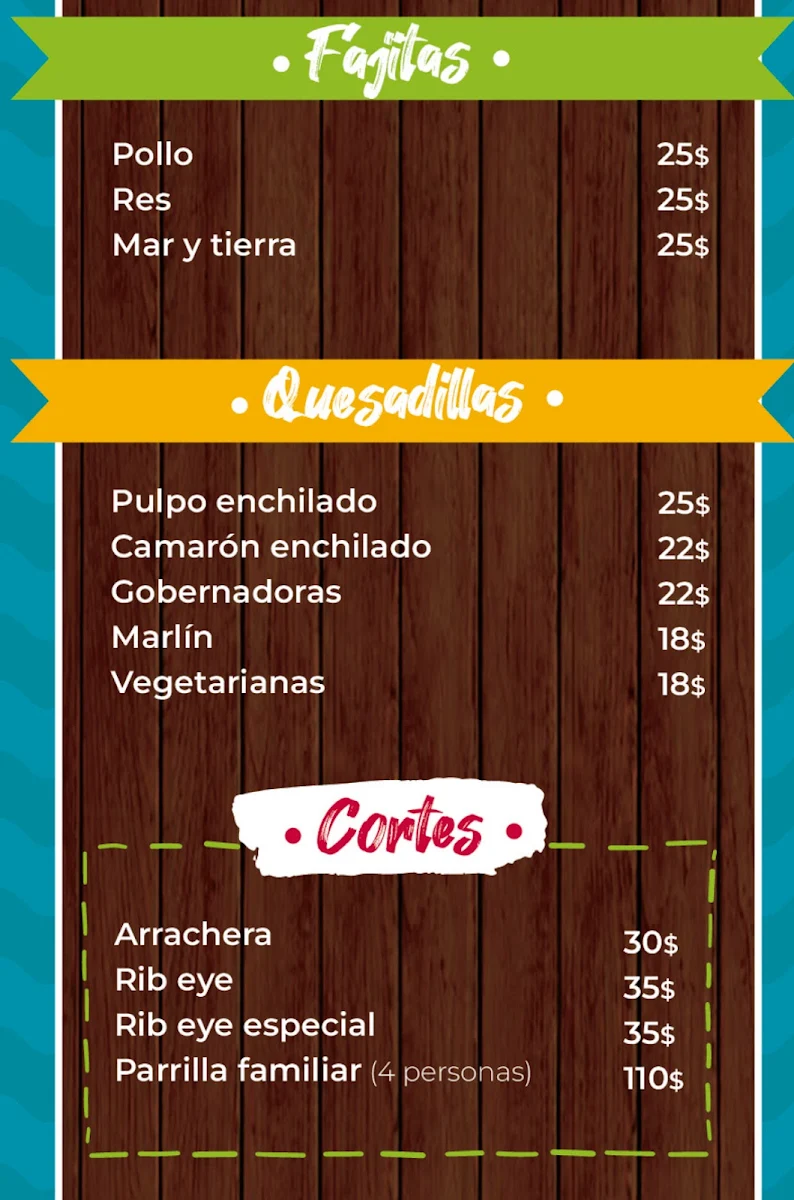 Menu, El Muchacho alegre