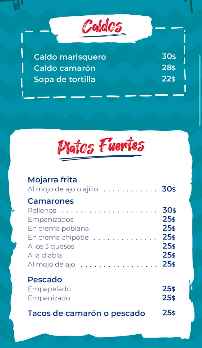 Menu, El Muchacho alegre