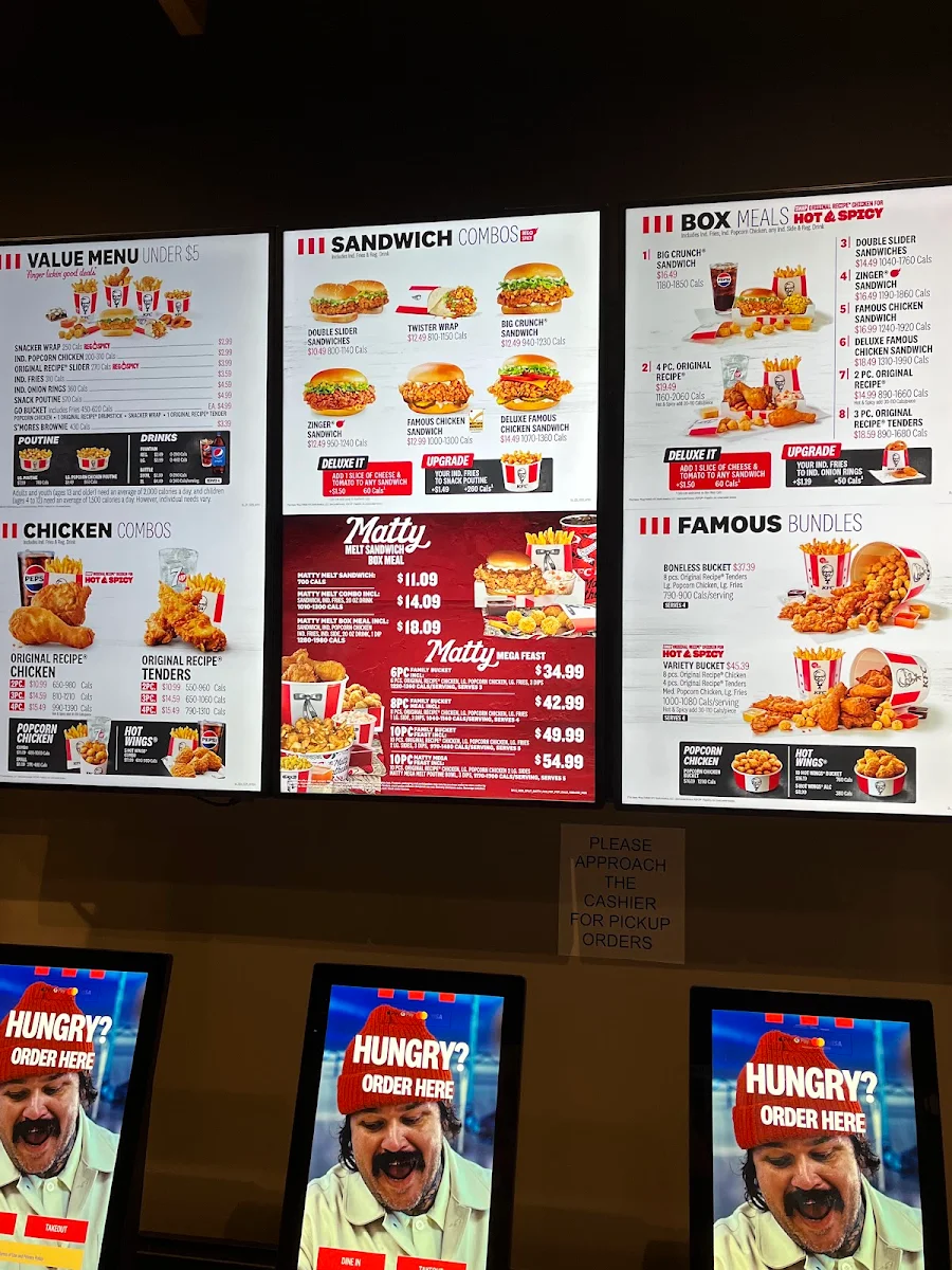 Menu, KFC