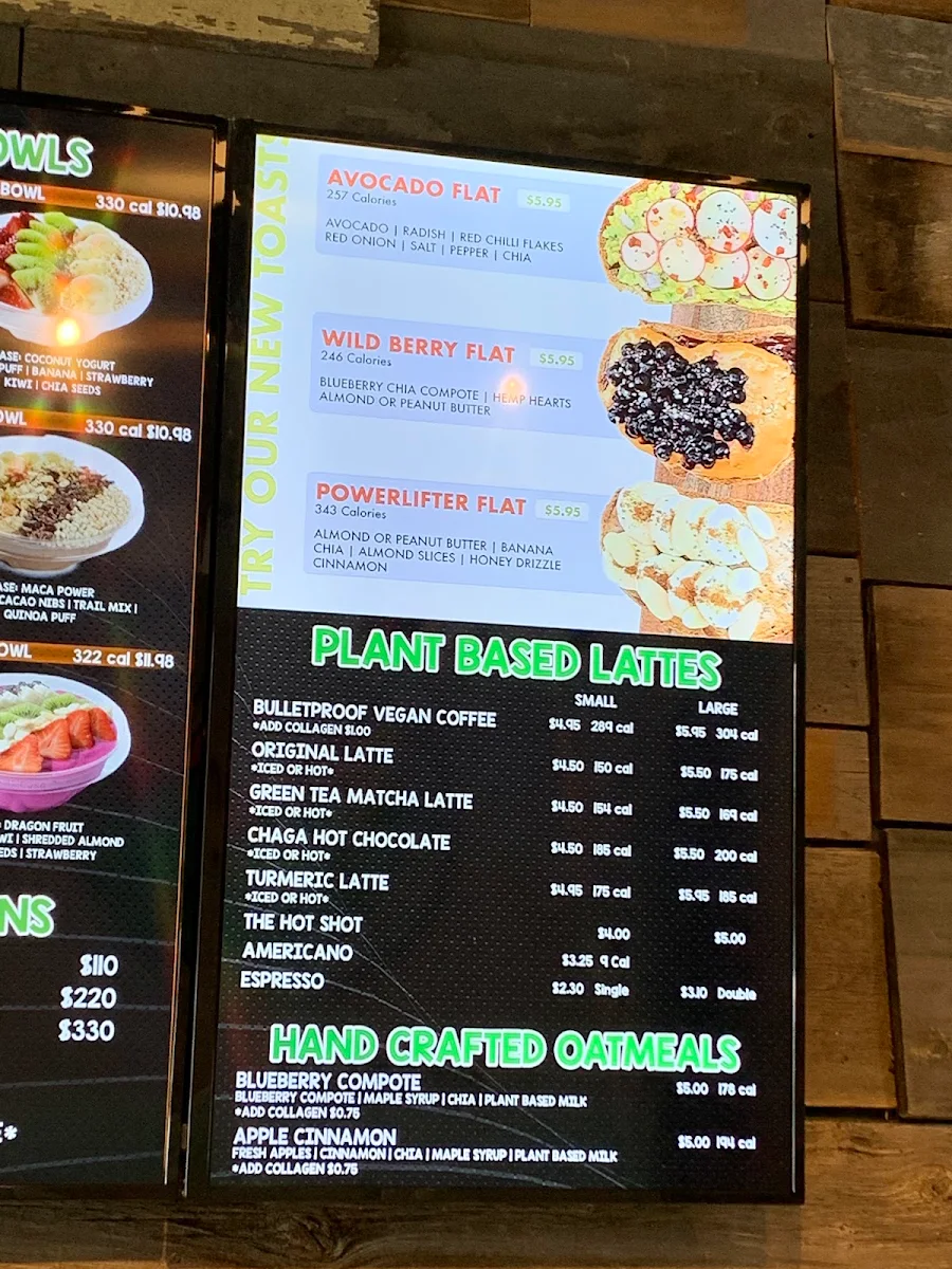 Menu, Revitasize - Markham