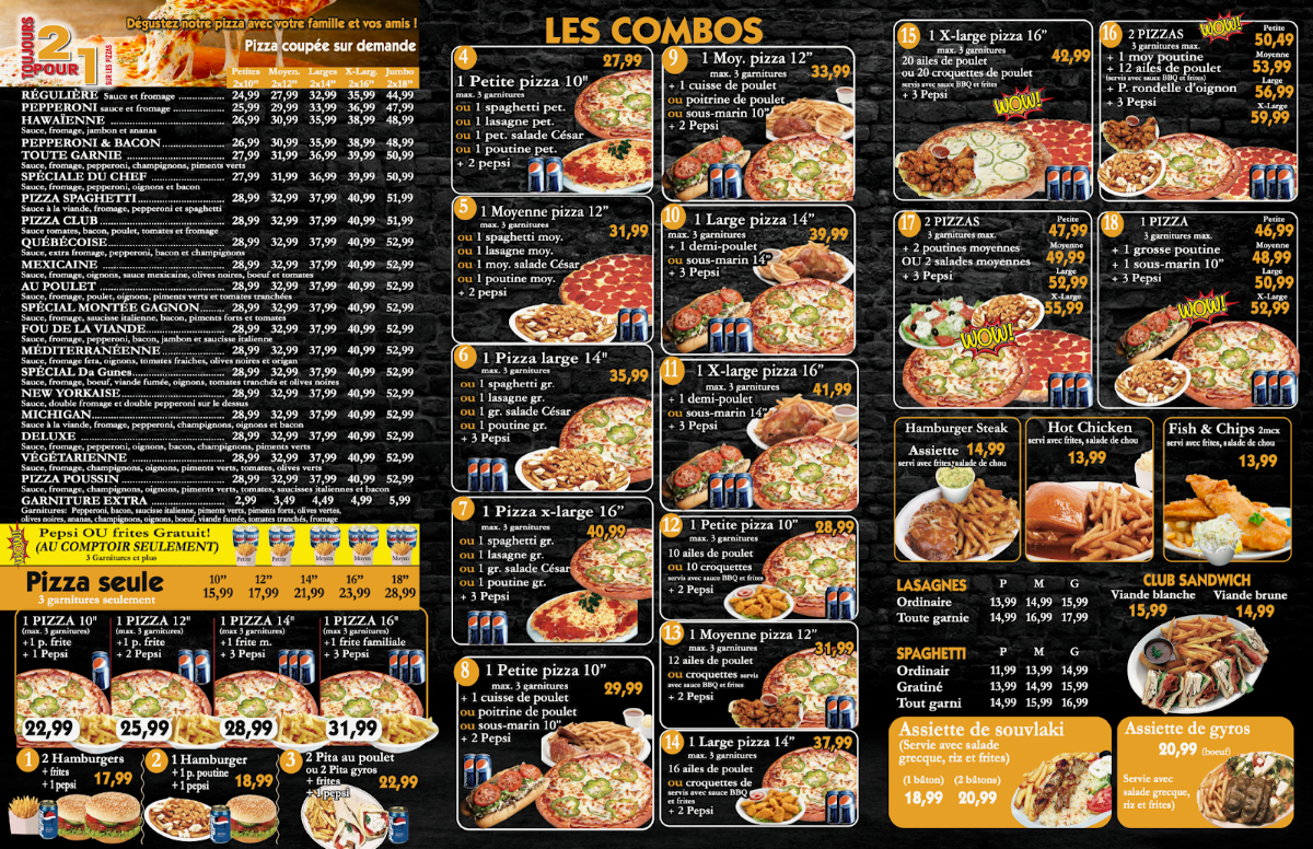Menu, Restaurant Da Gunes