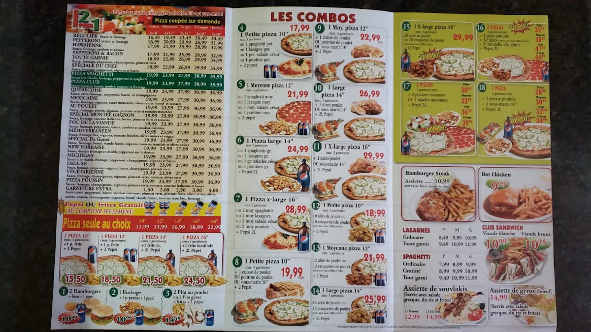 Menu, Restaurant Da Gunes