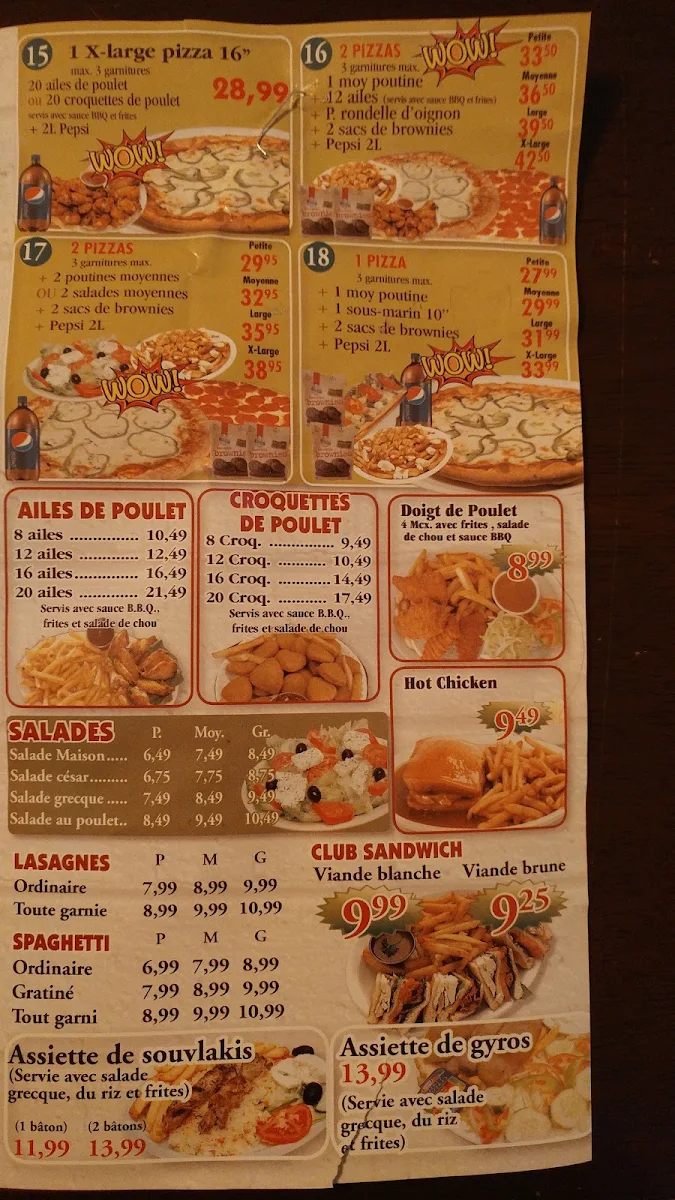 Menu, Restaurant Da Gunes