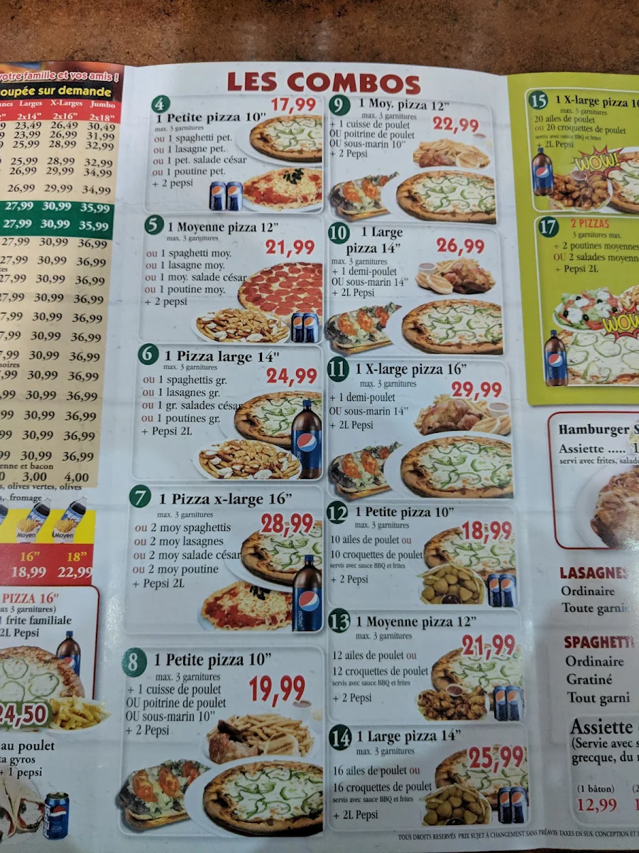 Menu, Restaurant Da Gunes