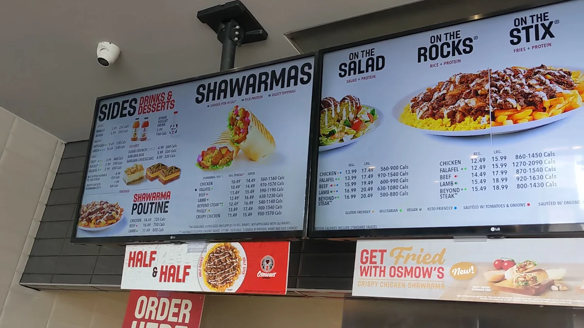 Menu, Osmow's Shawarma
