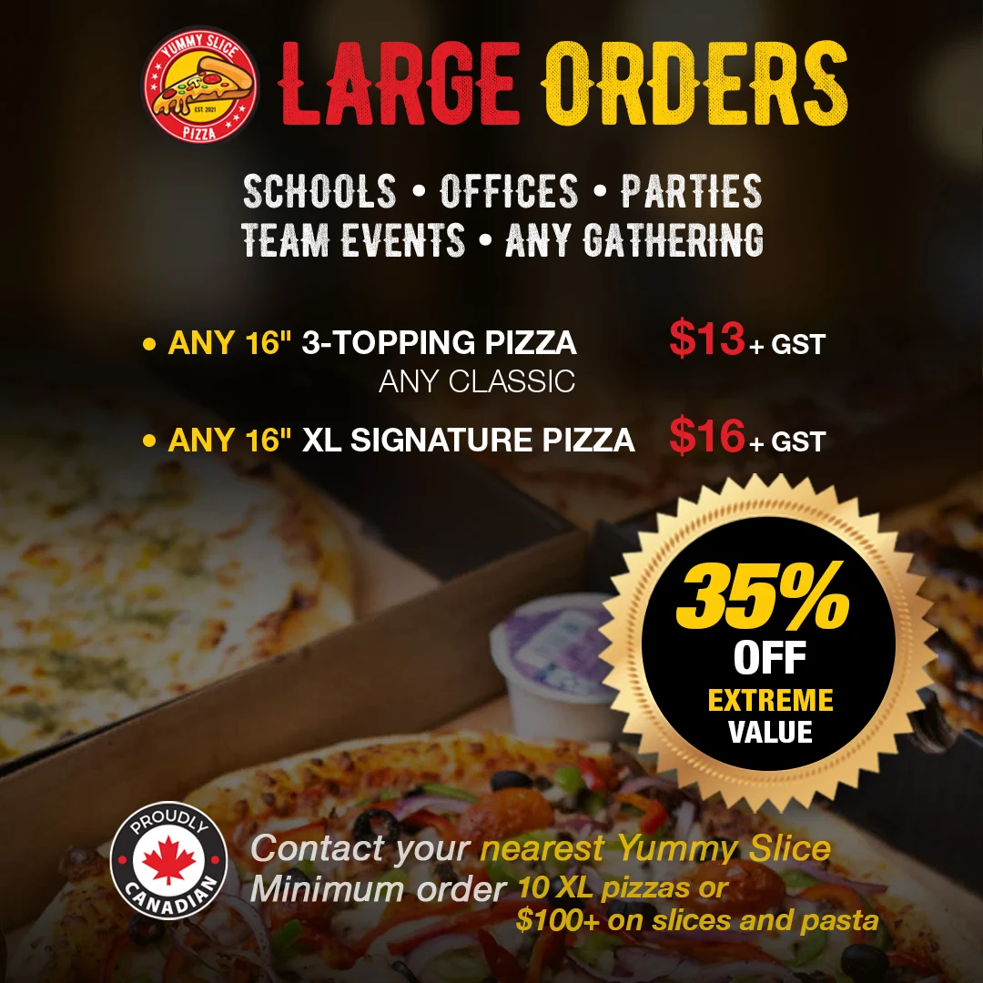 Menu, Yummyslice Pizza