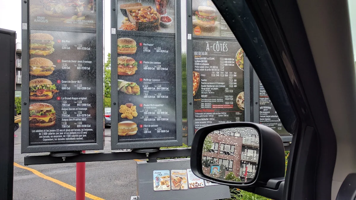 Menu, McDonald's
