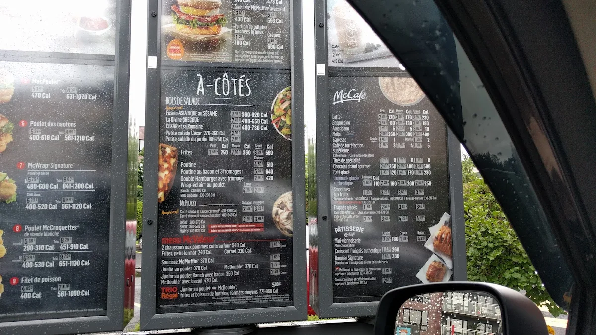 Menu, McDonald's