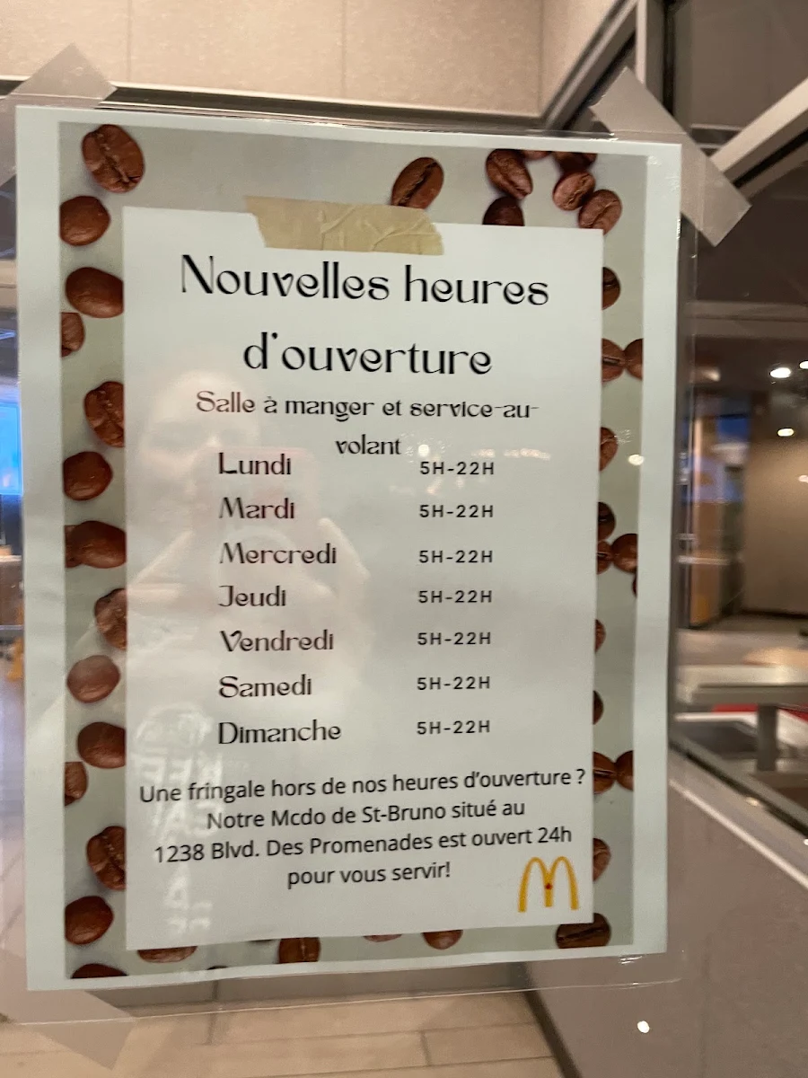 Menu, McDonald's