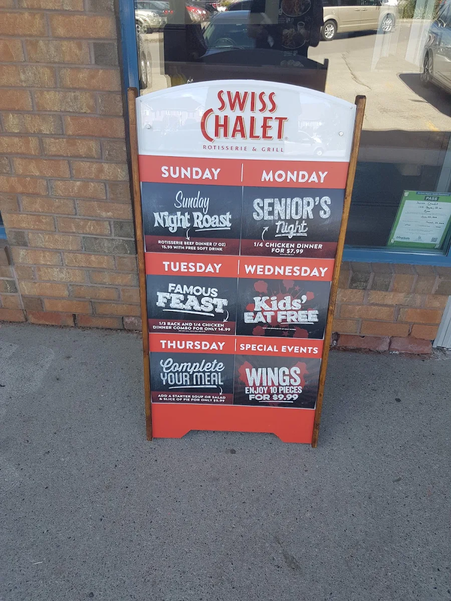 Menu, Swiss Chalet