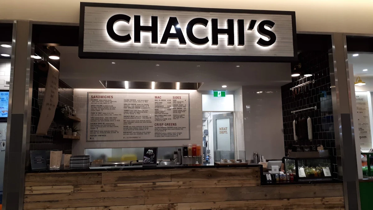 Menu, Chachi's Southgate Centre