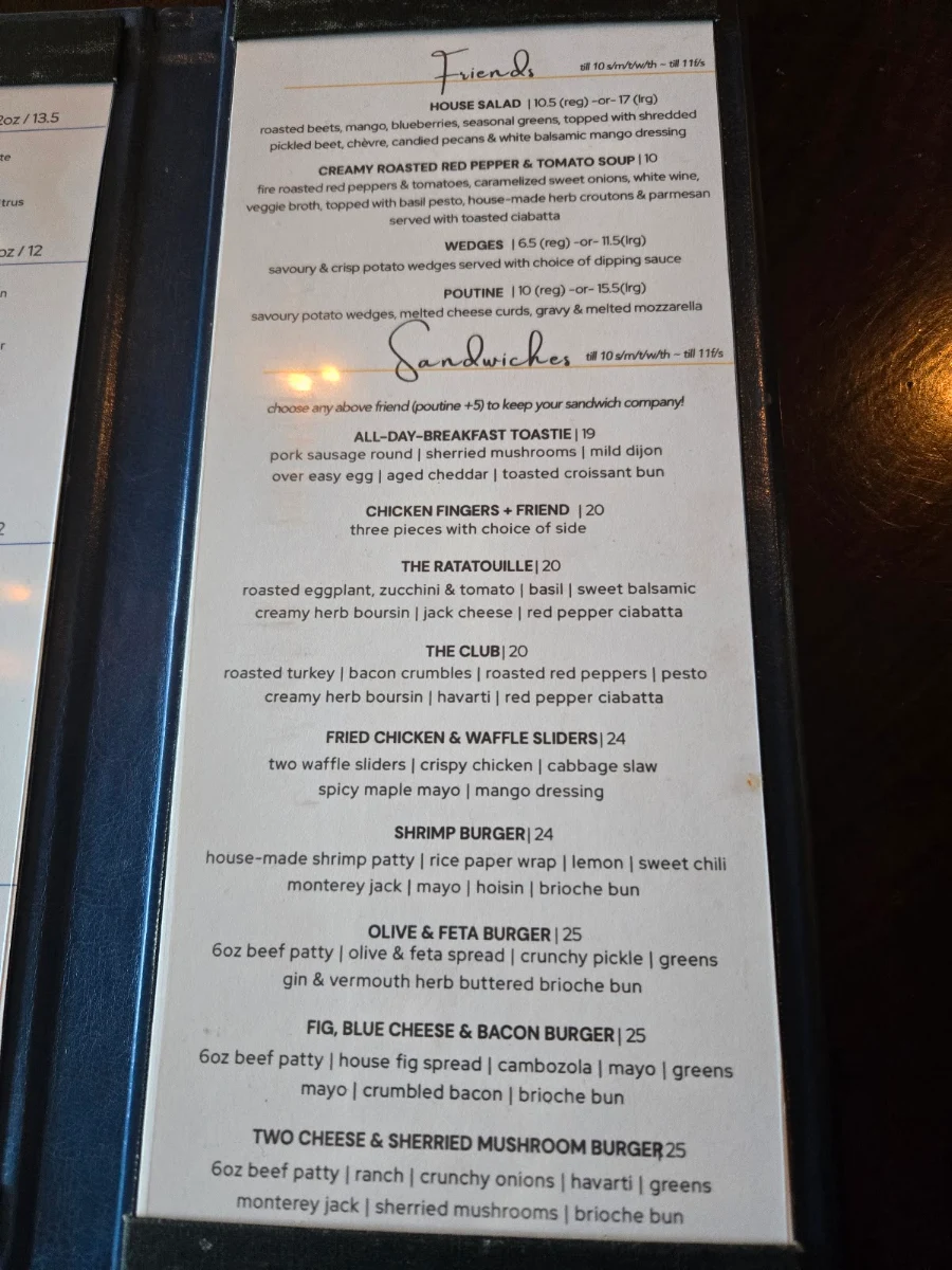 Menu, Flint