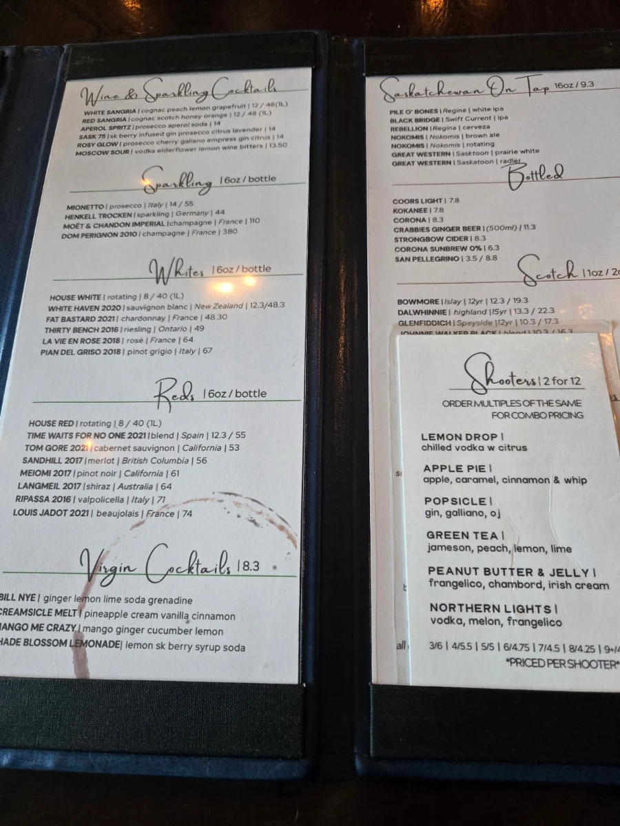 Menu, Flint