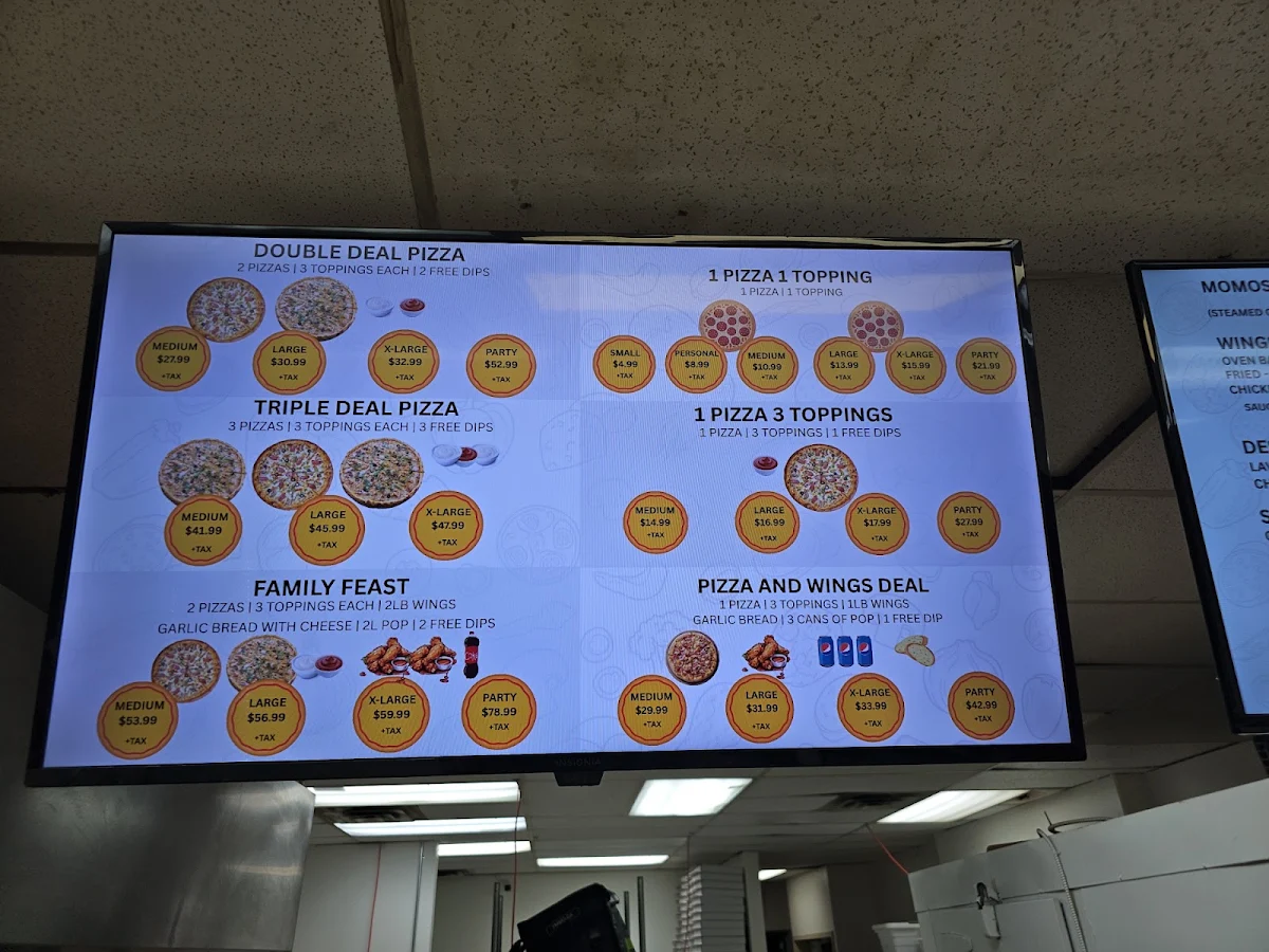 Menu, Figaro's Pizza Waterloo