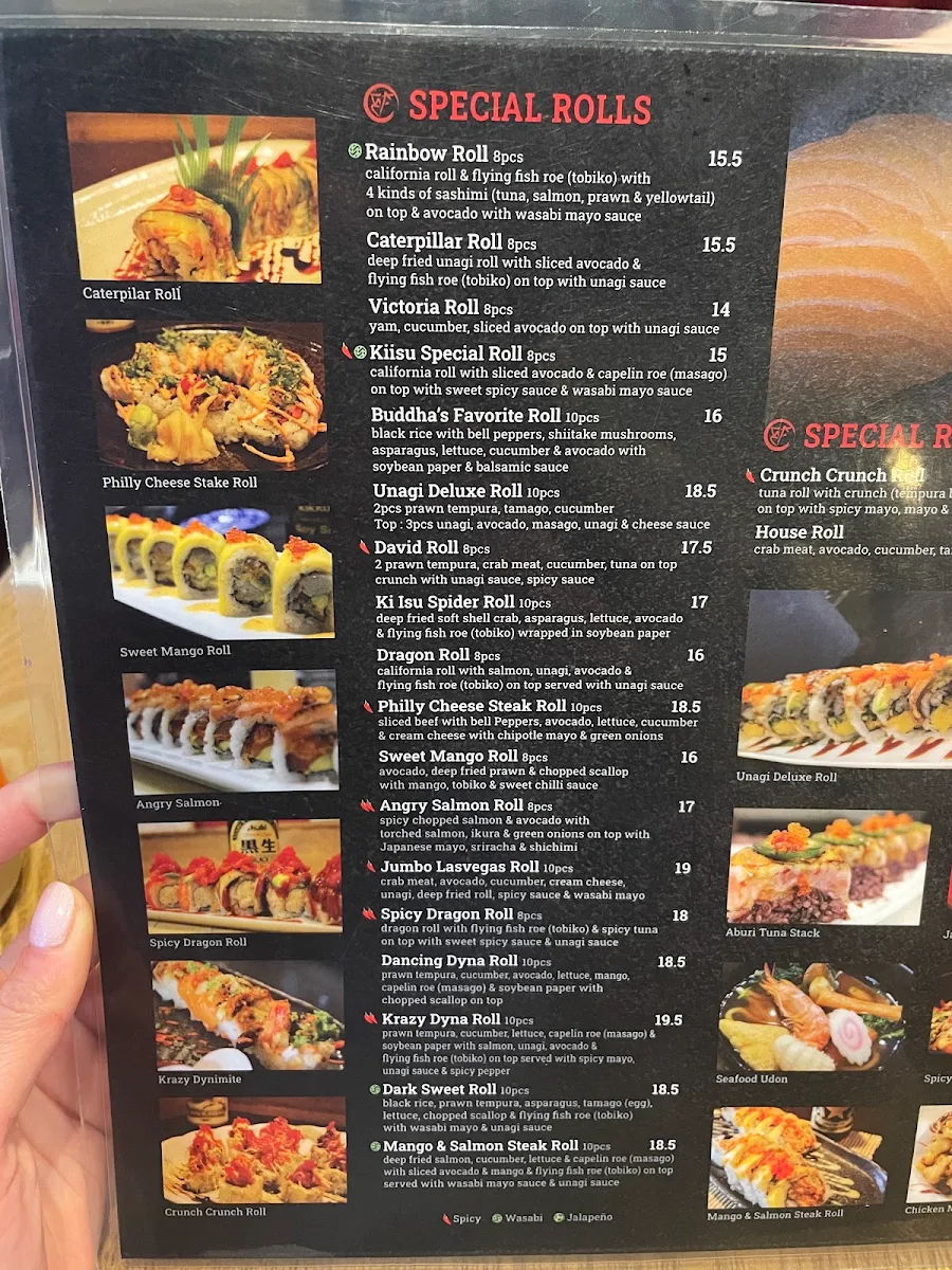 Menu, Ki Isu Japanese Restaurant