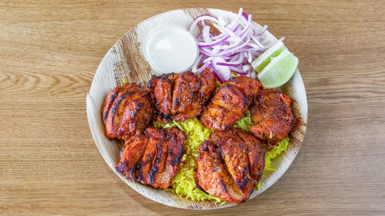 Chicken Tandoori Kabob With Rice