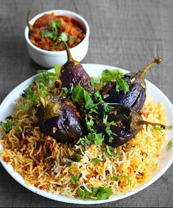 Gutti Vankaya Pulao (egg plant)
