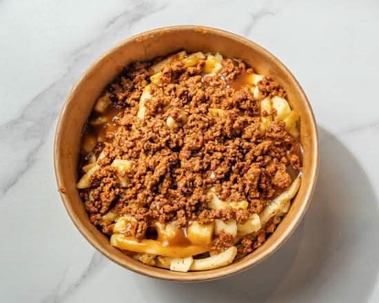 Large poutine viande hachée