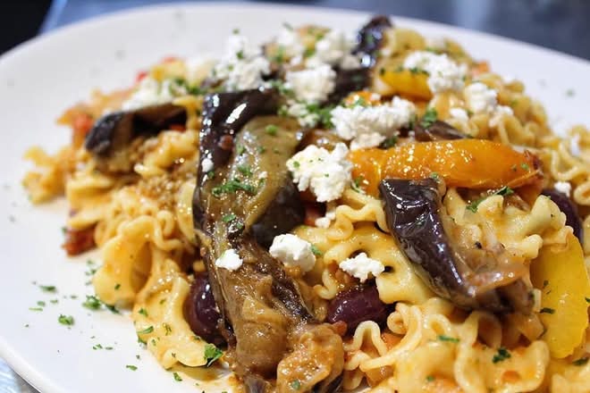 Grilled Eggplant Pasta