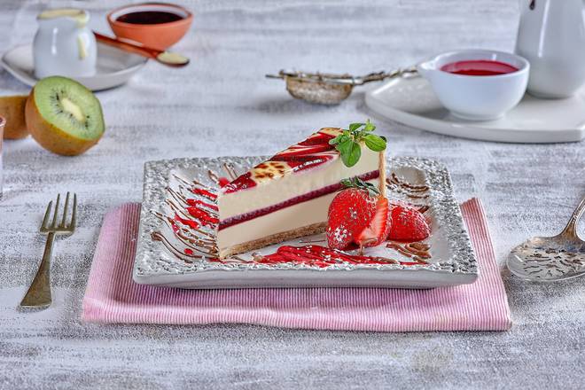 Raspberry White Chocolate Brulee Cake