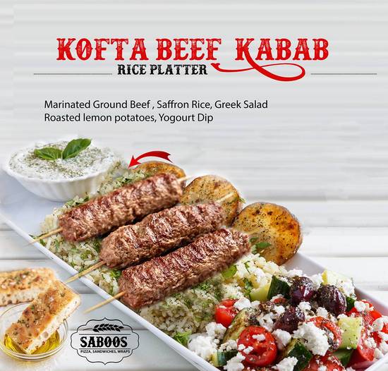 beef kabab platter