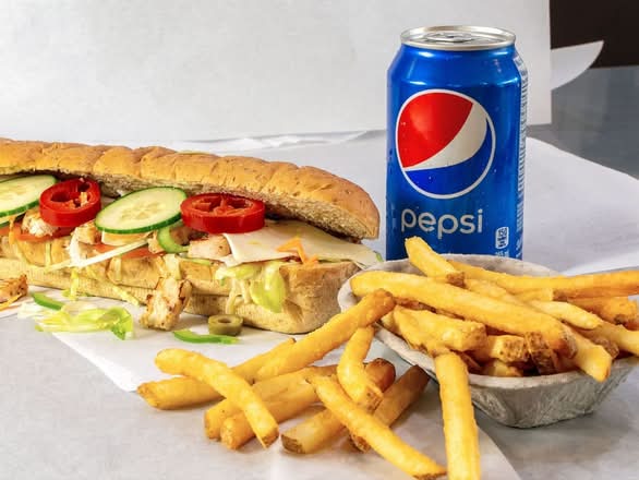 BBQ Chicken & Cheese Sub Combo