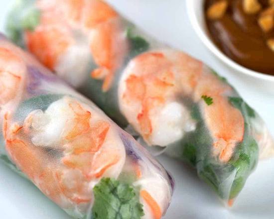 Fresh rice paper wrapped with shrimp 2pcs ( gỏi cuốn tôm 2 cái)