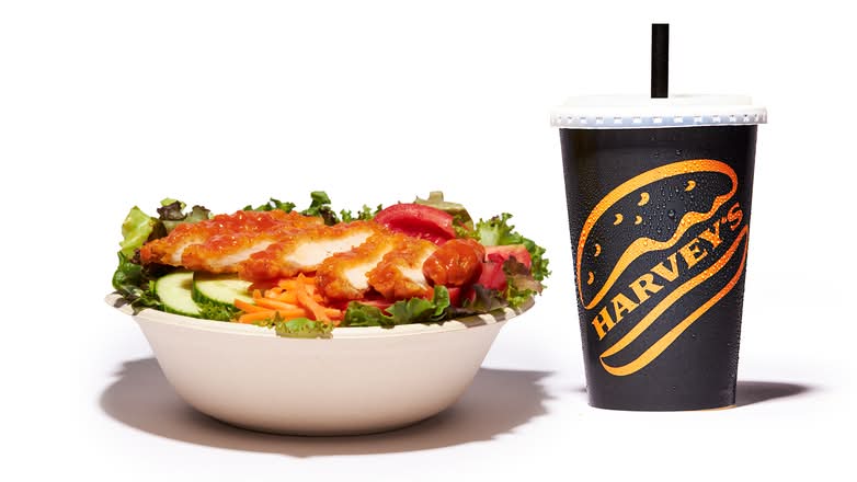 Buffalo Chicken Salad with 20oz Soft Drink 530-800 cals
