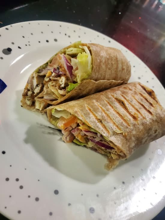 Grilled chicken suya wrap