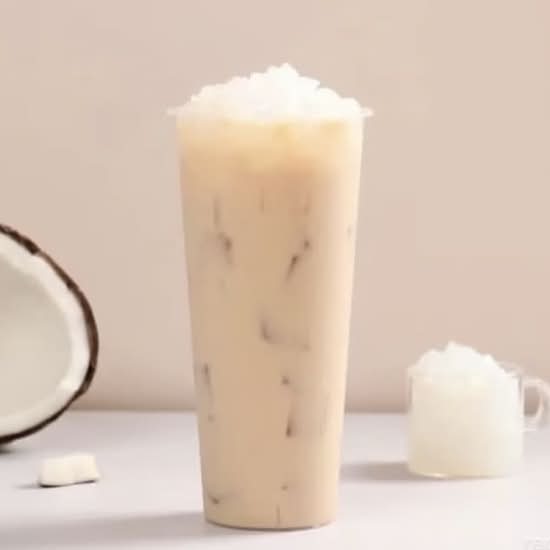 Thai Boba tea with coconut jelly