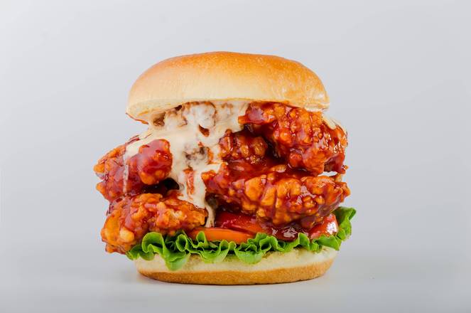 THE BUFFALO CHICKEN BURGER