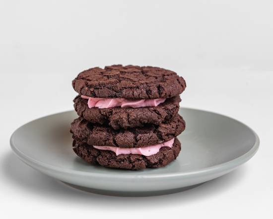 Dbl. Chocolate Raspberry Creme Filled Cookie Sandwich