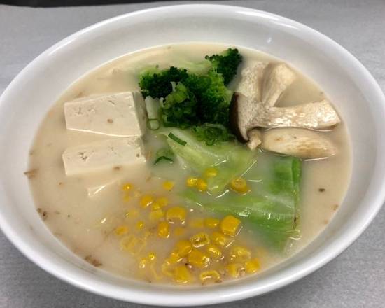 Creamy mushroom veggie ramen