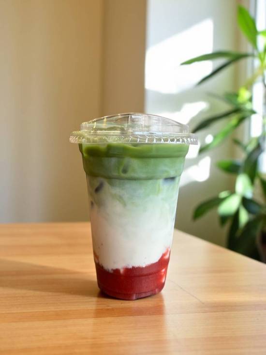Iced Strawberry Matcha Latte