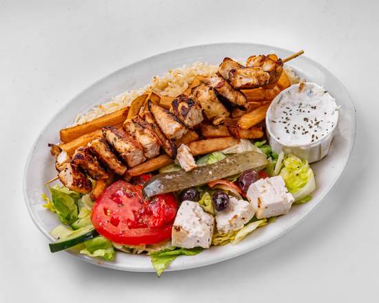 Assiette brochette de poulet / Chicken Skewer Plate