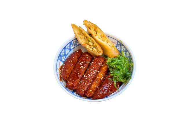 Chicken Cutlet & Spring Roll Don