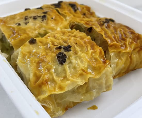 12. Steamed Mixed Vegetable & Mushroom Wrapped in Bean Curd Sheet 珍菌上素卷