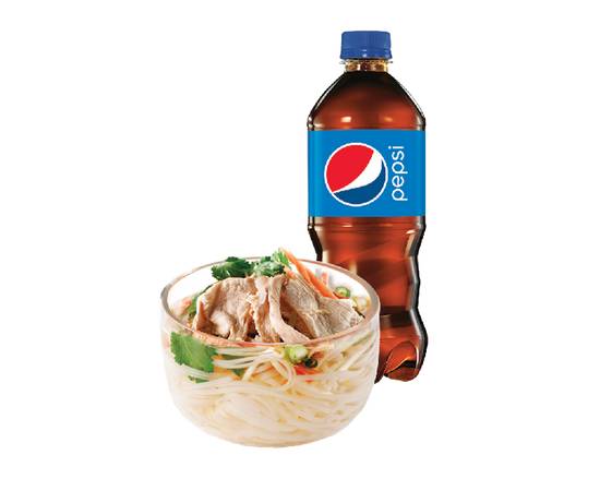 Mini Chicken Soup & Bottled Drink Trio