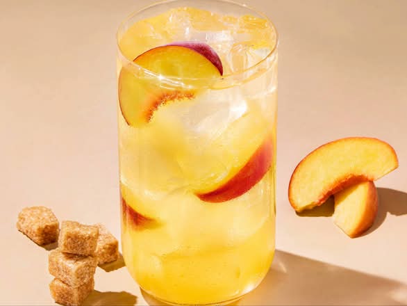 Iced peach tea with spice brown sugar Online