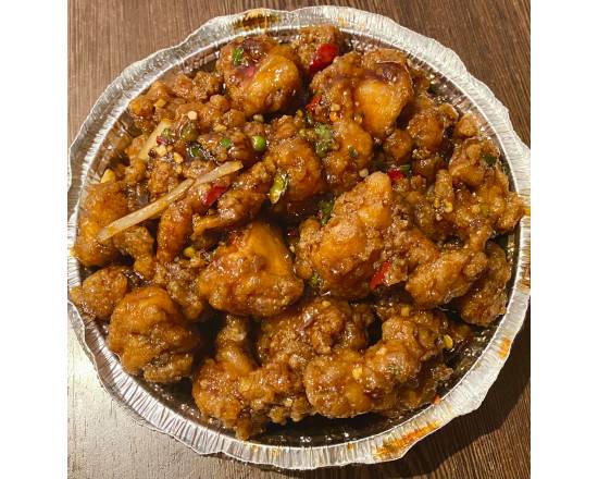 Chili Chicken with Steamed Rice