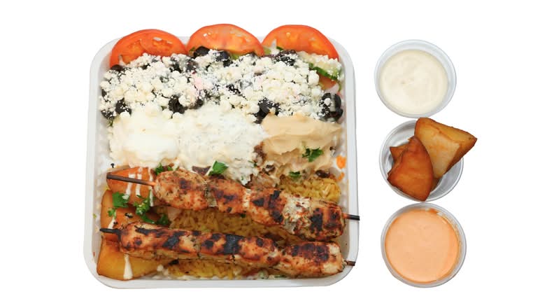 Chicken Souvlaki Platter